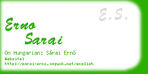 erno sarai business card